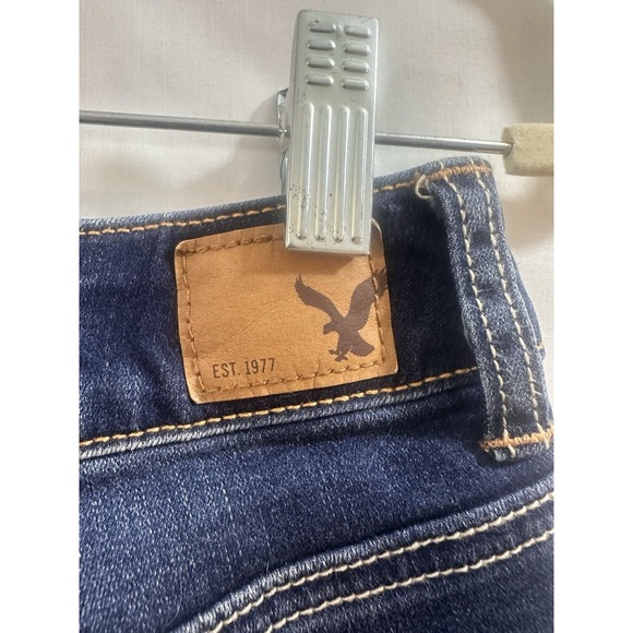 American‎ Eagle Womens Size 8 Super Stretch Hi-Rise Shortie Rolled Leg Shorts - Picture 4 of 11